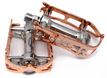 copper bike pedals